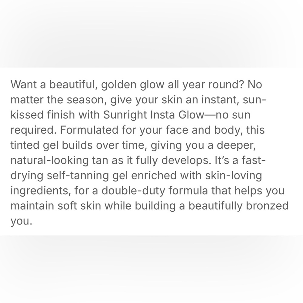 NuSkin Sunright Insta Glow Tinted Tanning Gel - NWT - Picture 4 of 6